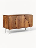 **Technische Titel in het Nederlands: "Moderne Houten Dressoirkast met Golvende Fronten"**